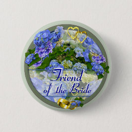 HEARTS & HYDRANGEAS ~ Bröllop Button/Pin Knapp