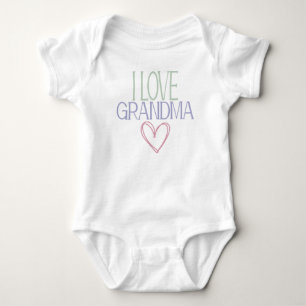 Hearts I kärlek Grandma Grandmor Baby Shower Gift T Shirt