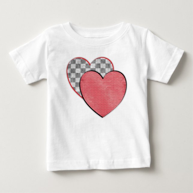 Hearts Infant Organic Creeper T-shirt (Framsida)