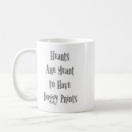 "Hearts is Meant to have Doggy Prints Kaffemugg