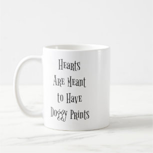 "Hearts is Meant to have Doggy Prints Kaffemugg