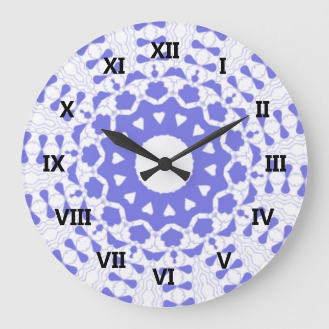 Hearts kaleidoscope Art Stor Klocka (Framsida)