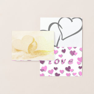 Hearts Kärlek Date Personalize Destiny's's Folierat Kort