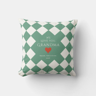 Hearts Kärlek Gift for Parents Grandföräldrar Red  Kudde