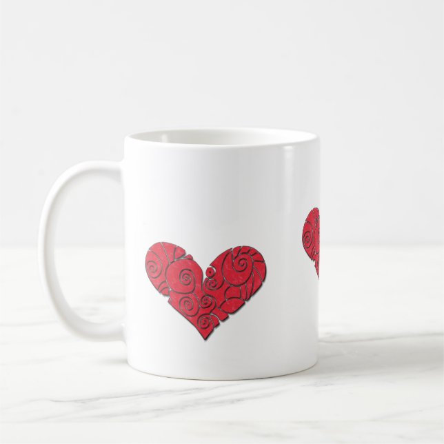 Hearts kärlek kaffemugg (Vänster)