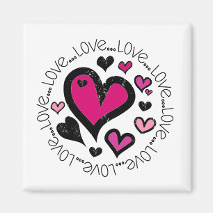 Hearts Kärlek Kärlek Kärlek Magnet