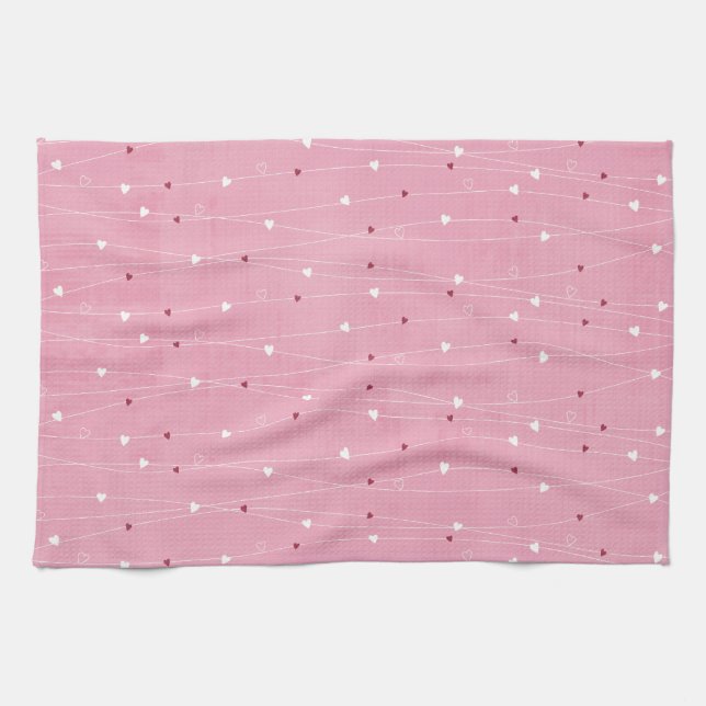 Hearts & Kärlek Kitchen Towel Kökshandduk (Horisontell)