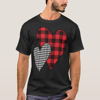 Hearts Kärlek Leopard Play Women Girls  T Shirt
