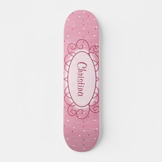 Hearts & Kärlek Mini Skateboard (Framsida)