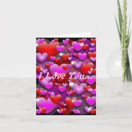 Hearts Kärlek och Diamonds "I Kärlek You"-kort Helgkort