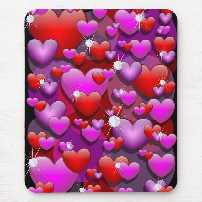 Hearts Kärlek och Diamonds Musmatta (Framsidan)