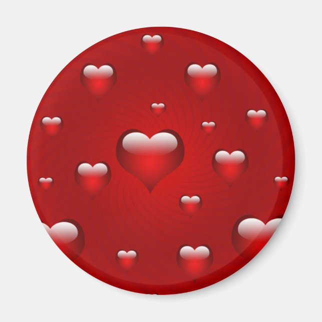 Hearts Kärlek Theme Magnet (Framsidan)