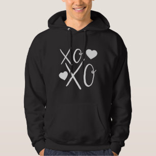 Hearts Kärlek Xoxo white Hearts Valentine Day Hoodie
