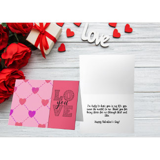 Hearts Kärlek You Valentine Day Helgkort