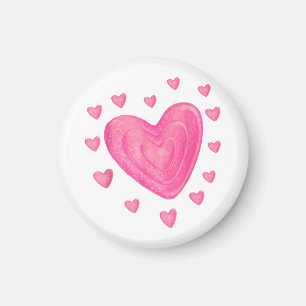 Hearts Kids School Valentines day Girls Boys Magnet