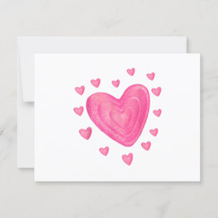 Hearts Kids School Valentines day Girls Boys OSA Kort