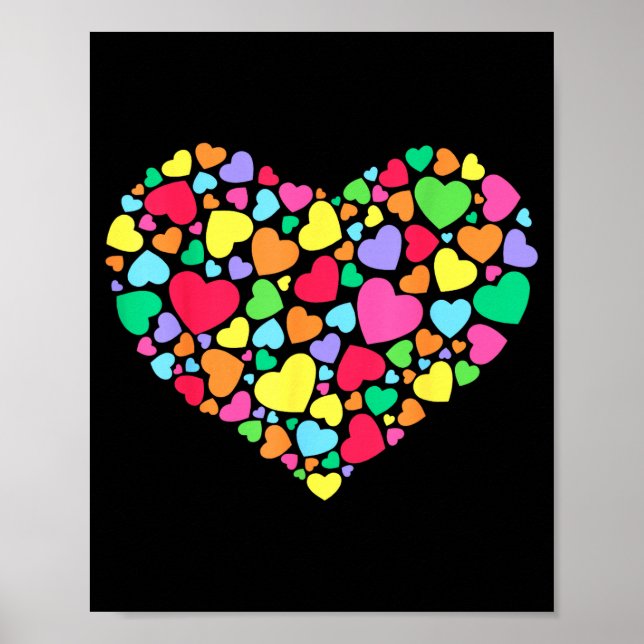 Hearts Kids School Valentines Day Girls Boys  Poster (Framsidan)