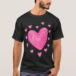 Hearts Kids School Valentines day Girls Boys T Shirt
