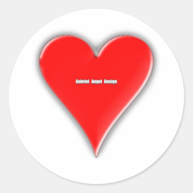 Hearts Kostym Runt Klistermärke (Framsida)