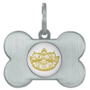 Hearts Krona Pet Tag ID-bricka Husdjur