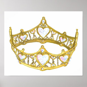 Hearts krona tiara poster
