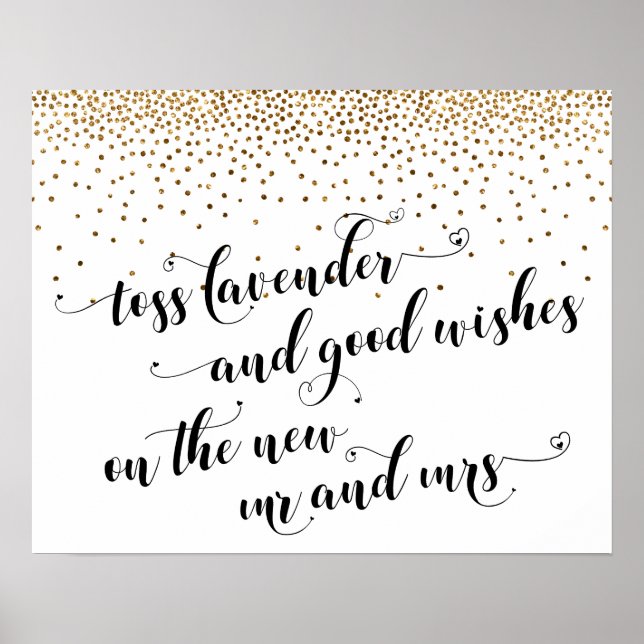 Hearts Lavender, Bra Önskemål New Mr & Mrs Sign Poster (Framsidan)