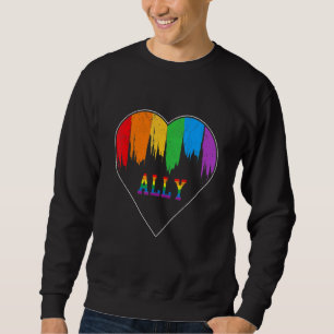 Hearts Lgbt Equality Kärlek Lgbtq Rainbow Flagga G Lång Ärmad Tröja