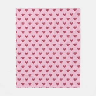 Hearts Lil'Swehoney Red Rosa Faux Fuzzy Design Fleecefilt