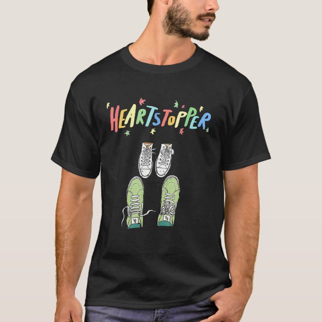 Hearts Löv Cute Shoer Stopper Kärlek Gay pride L T Shirt (Framsida)