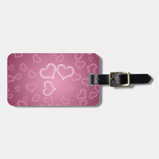 Hearts Luggage Tag Bagagebricka (Horisontell Framsida)