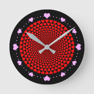 Hearts Mandala Design-25870 Rund Klocka