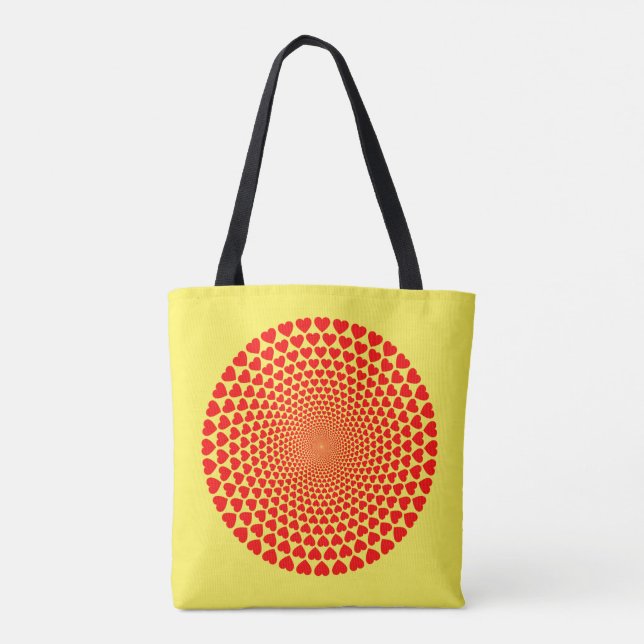Hearts Mandala Design Tygkasse (Baksida)