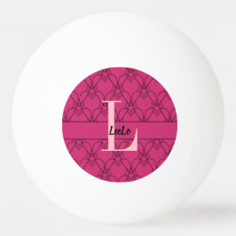 Hearts Monogram och Namn Anpassningsbar Ping Pong Pingisboll
