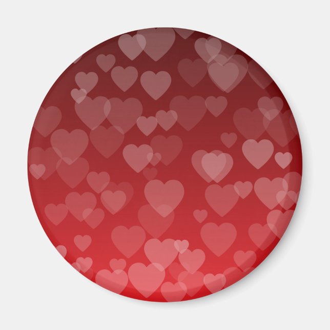 Hearts Mönster 19 Magnet (Framsidan)