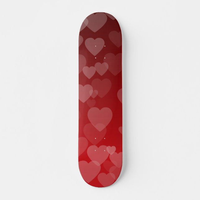 Hearts Mönster 19 Mini Skateboard Bräda 18,5 Cm (Framsida)
