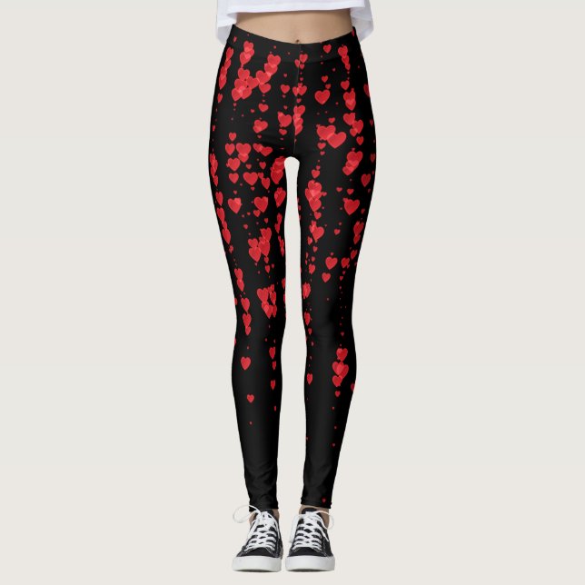 Hearts Mönster 24 Leggings (Framsida)