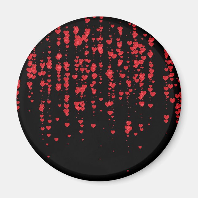 Hearts Mönster 24 Magnet (Framsidan)