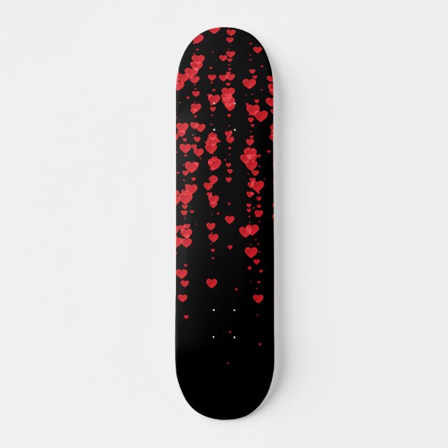 Hearts Mönster 24 Mini Skateboard Bräda 18,5 Cm (Framsida)