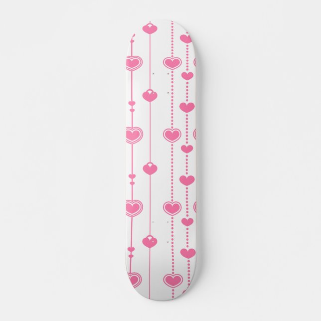 Hearts Mönster 26 Mini Skateboard Bräda 18,5 Cm (Framsida)