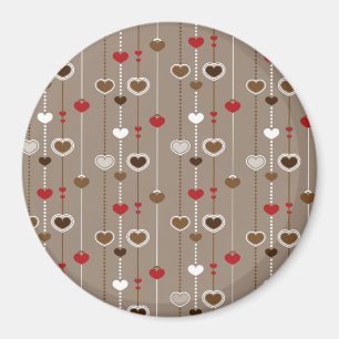 Hearts Mönster 29 Magnet
