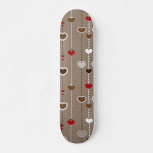 Hearts Mönster 29 Mini Skateboard Bräda 18,5 Cm