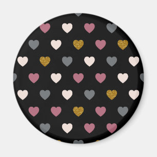 Hearts Mönster 30 Magnet