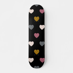 Hearts Mönster 30 Mini Skateboard Bräda 18,5 Cm