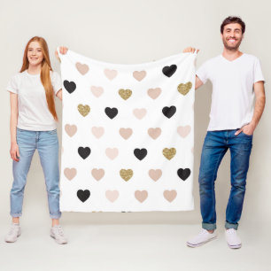 Hearts Mönster 31 Fleecefilt