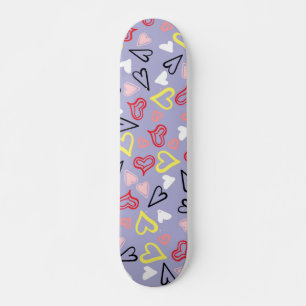 Hearts Mönster 31 Mini Skateboard Bräda 18,5 Cm