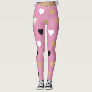Hearts Mönster 32 Leggings