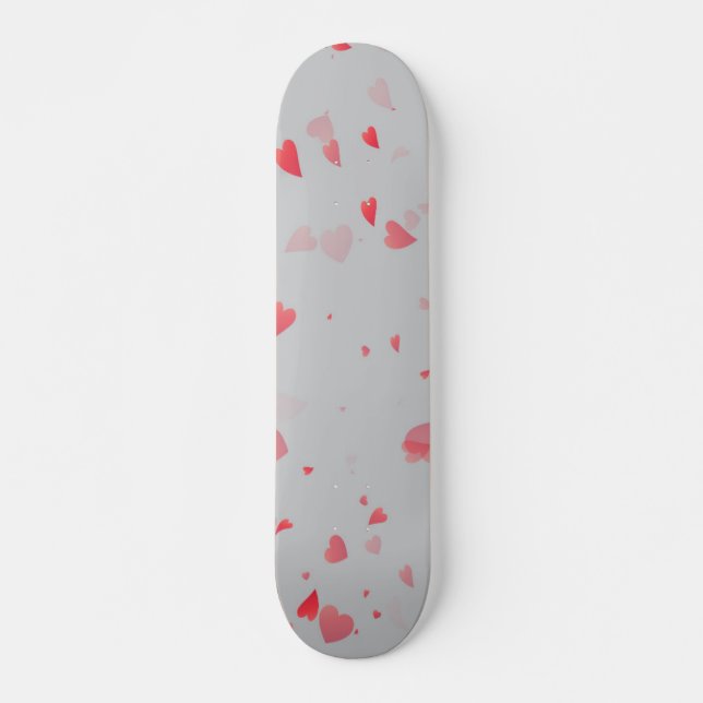 Hearts Mönster 37 Mini Skateboard Bräda 18,5 Cm (Framsida)
