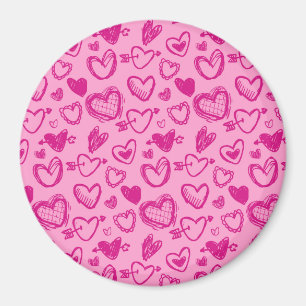 Hearts Mönster 58 Magnet