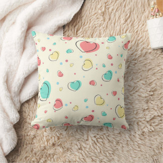 Hearts Mönster - Cute Kärlek Design Kudde