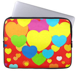 Hearts Mönster Design Laptop Fodral